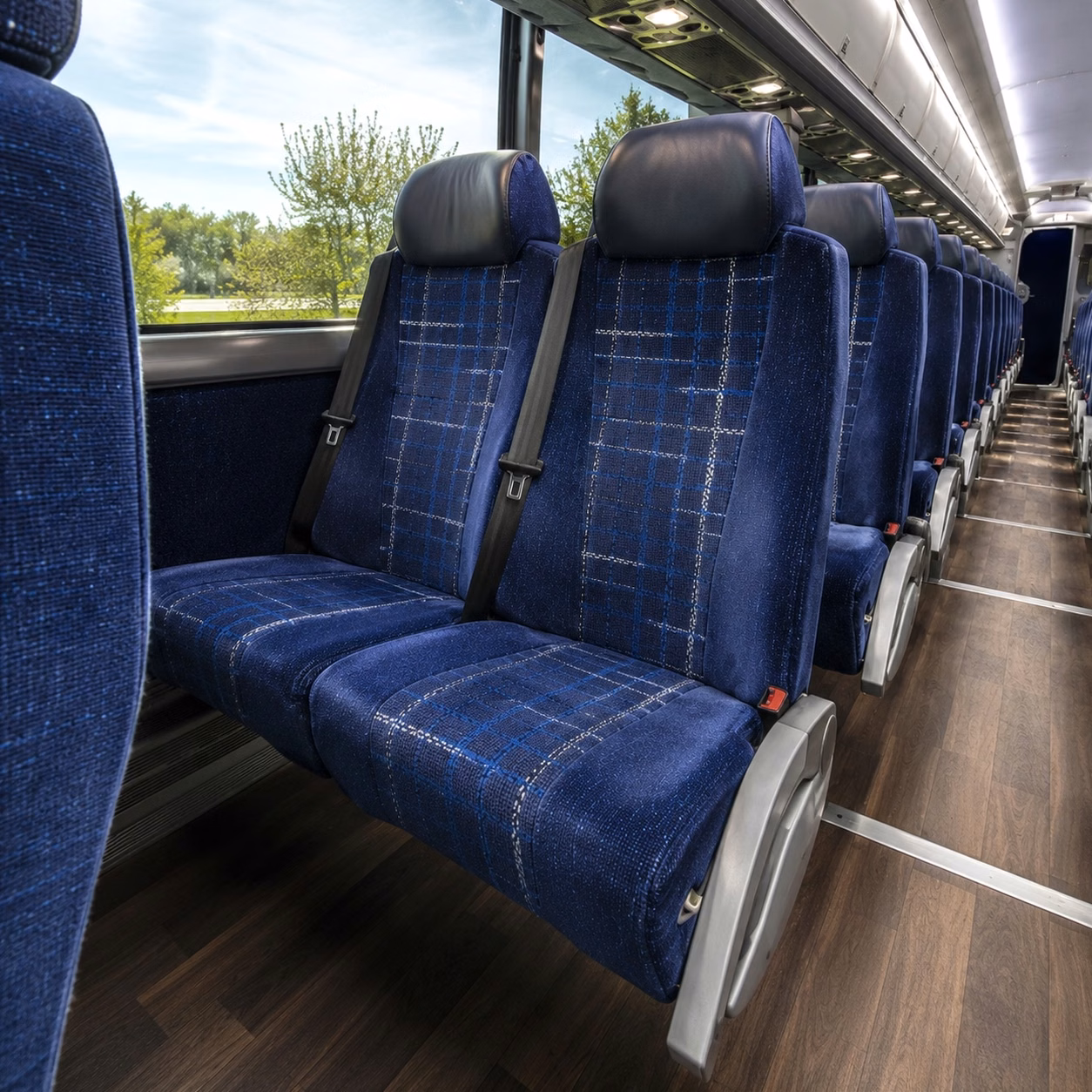 palm bay charter bus rental interior